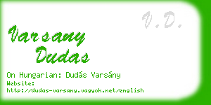 varsany dudas business card