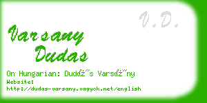 varsany dudas business card
